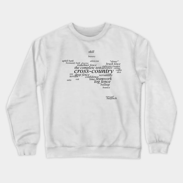 Equestrian Dictionary - Cross-country (light) Crewneck Sweatshirt by ThunderboltFire